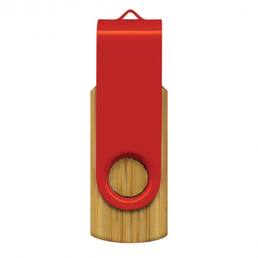 4GB Bamboo USB Drives Red